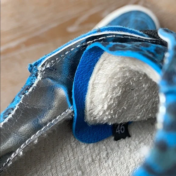 P448 Blue Leopard Suede Kenya Roy Sneakers 12.5